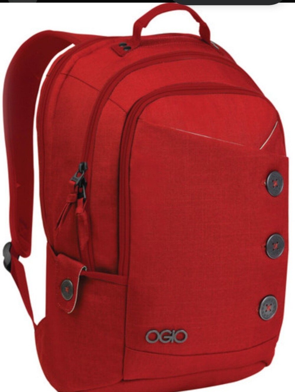 OGIO Red Backpack with Button Accent